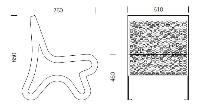 Наружное сиденье из нержавеющей стали BENKERT BANKE Chalidor ARCH-00110253 - Вид №2