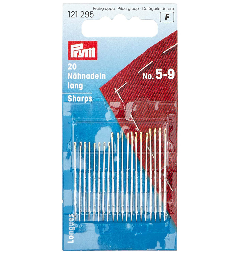 121295 Иглы для шитья ручные для шитья №5-9 в блистере 20 шт. . PRYM 