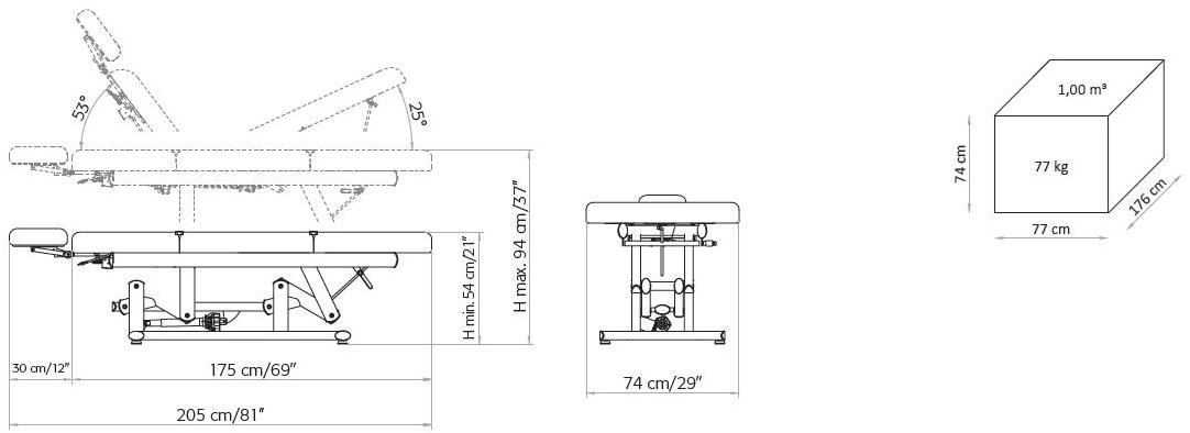 Lemi Group Складная массажная кровать Essential 082 - Вид №2