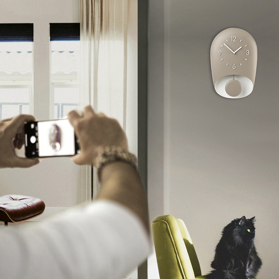 168604158 Часы настенные с маятником home, бежевый Guzzini  - Вид №1