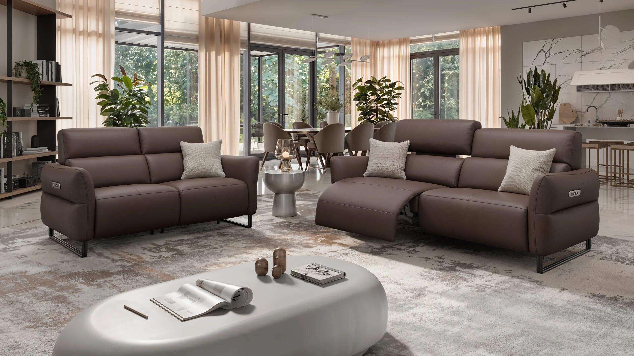 3-местный кожаный диван Sofanella Luna ARCH-00152262 - Вид №4