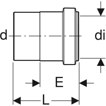 305.040.14.3 Соединительная муфта Geberit Silent-db20 переходная Geberit  - Вид №2