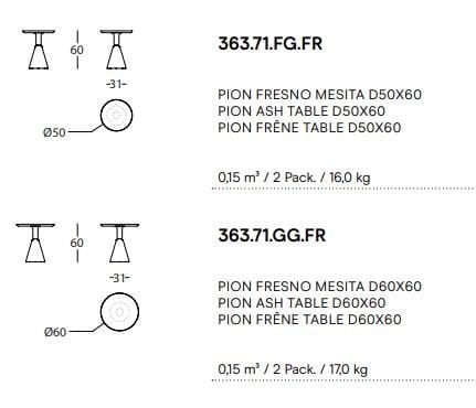 Круглый деревянный журнальный столик SANCAL ARCH-00126108 - Вид №6