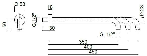 Rubinetteria Giulini Настенный держатель для душа Surf F1751 - Вид №1