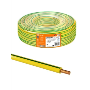 90866713 Провод TDM Electric ПуВнг(А)-LS 1x10.0 200 м цвет желто-зеленый ГОСТ STLM-1106362