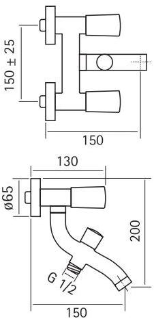 Quadrodesign Смеситель для ванны Ono sun-id-1354289 - Вид №2