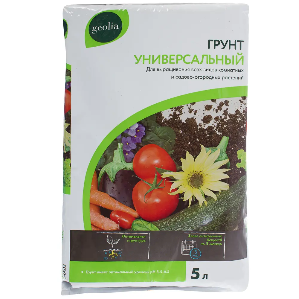 Грунт Geolia «Универсальный» 5 л 18611088 STLM-2088866 