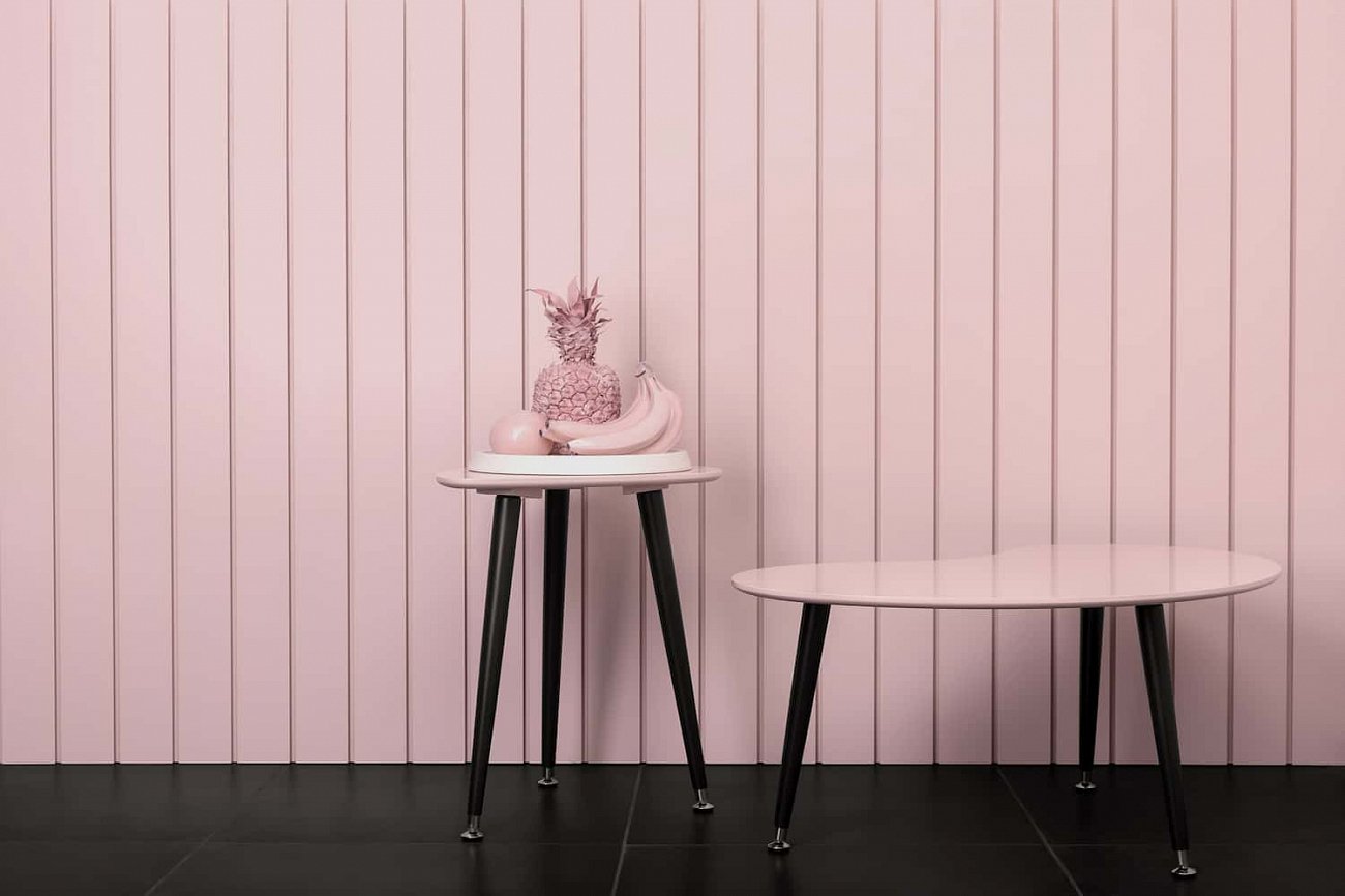 Кофейный столик с черными ножками белый "Капля" WOODI  00-3966496 Белый  - Вид №10