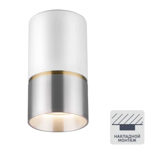 Светильник точечный накладной Elektrostandard DLN106 GU10, 2 м², цвет белый/серебро 85095151 STLM-2031630