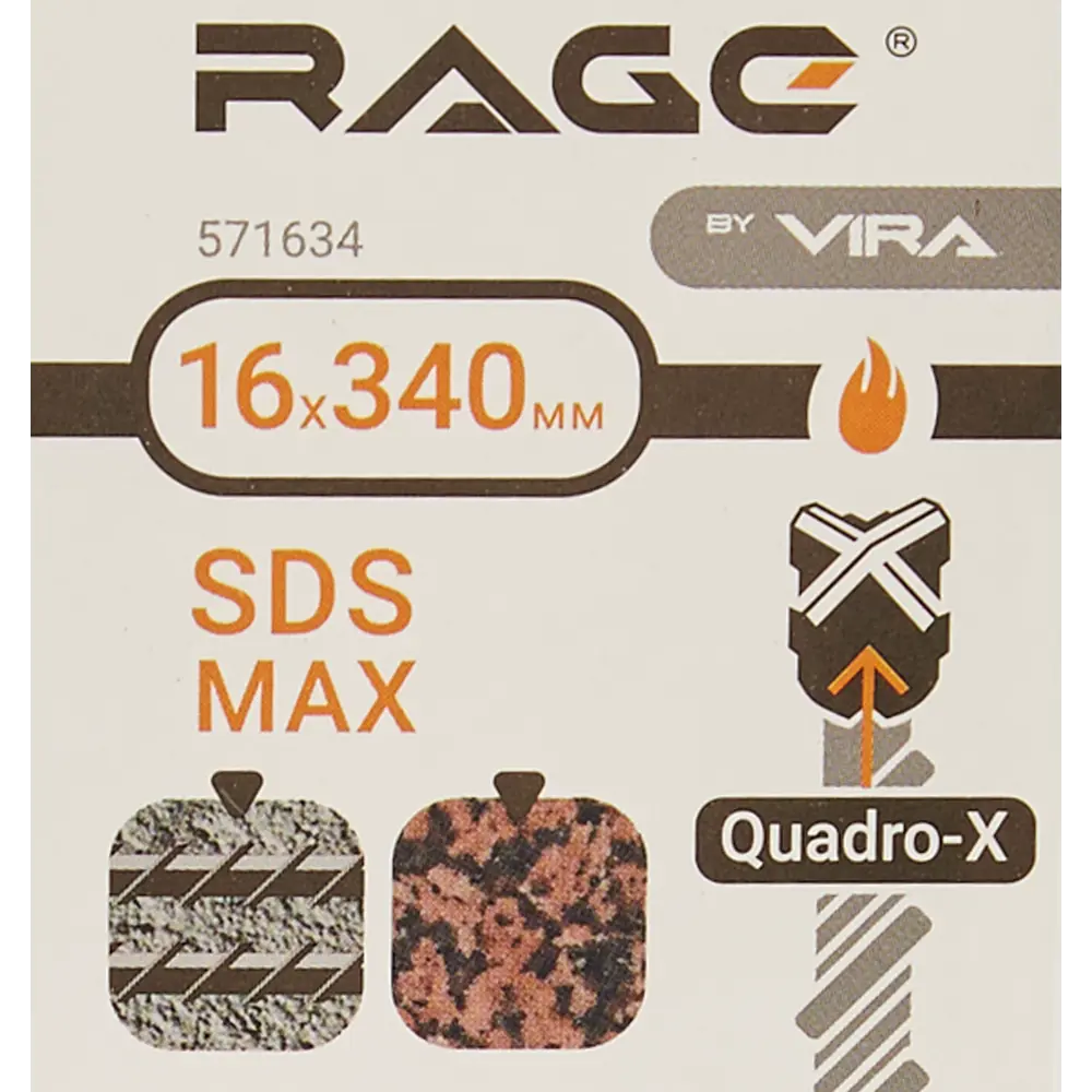 Бур RAGE SDS-max 16x340 мм для бетона и гранита 86338095 STLM-0067902 - Вид №4
