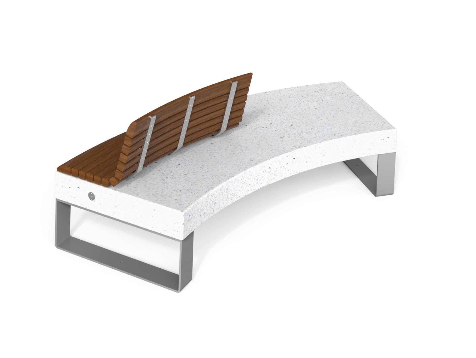 Изогнутая скамья HPC со спинкой Metalco DIAMANTE ACCESSORIES W ARCH-00122770 - Вид №1