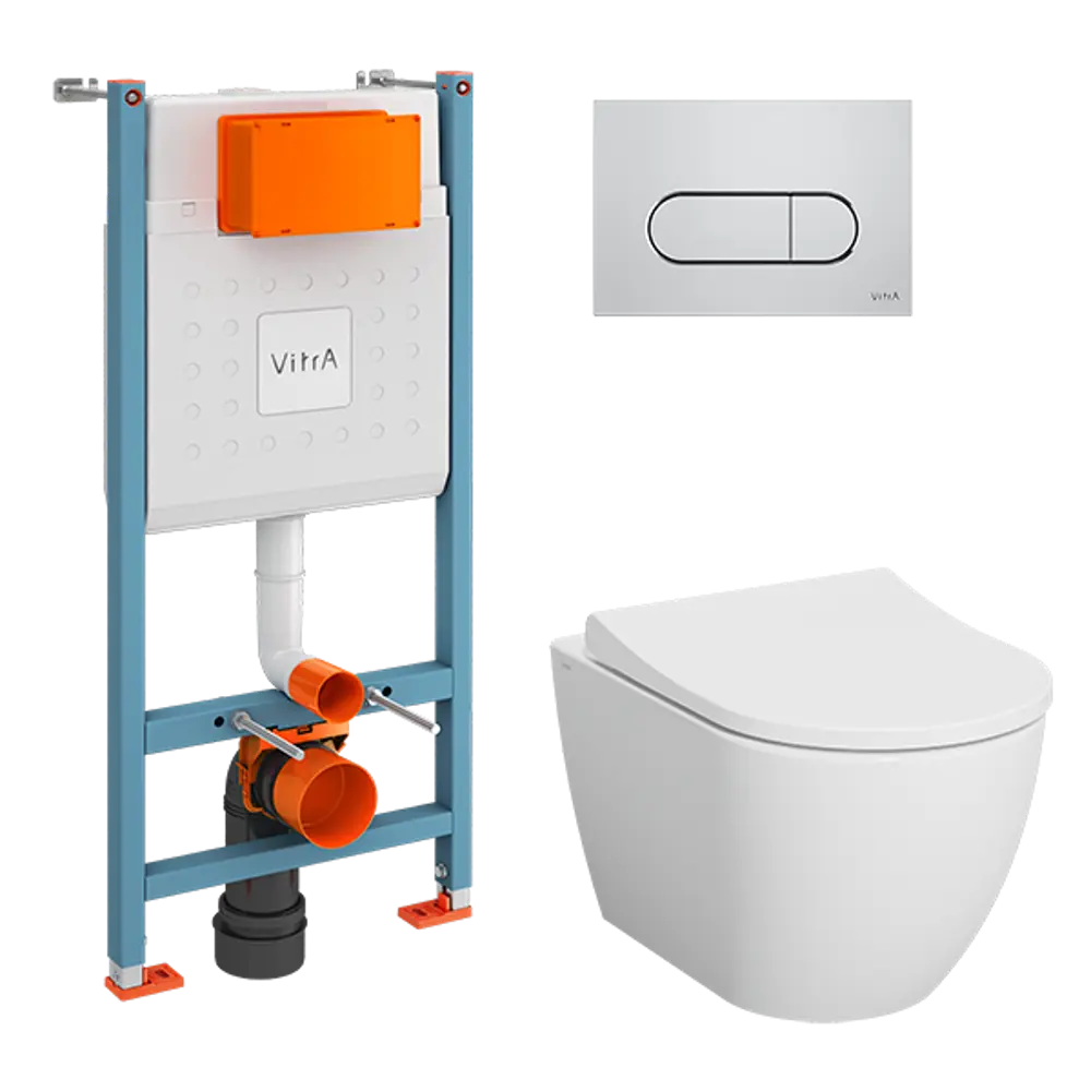 Vitra Mainz — подвесной унитаз с инсталляцией, белый 89413648 STLM-1566806