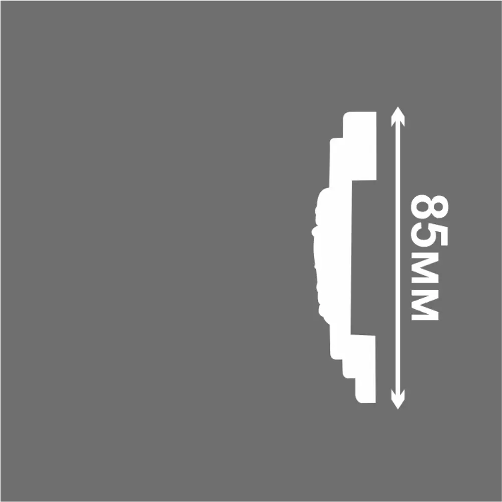 Молдинг настенный полистирол C846/85 белый 12x85x2000 мм 16984489 STLM-2131434 Santreyd  - Вид №3