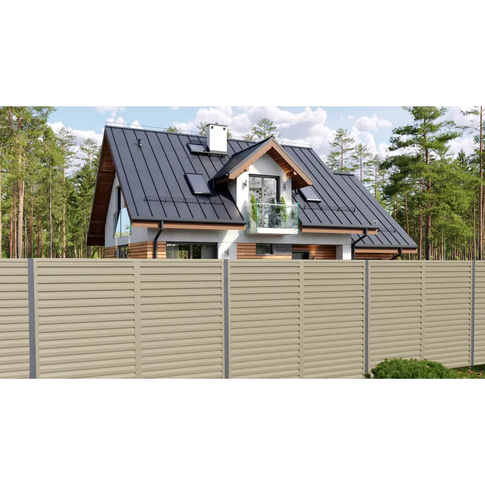 Забор-жалюзи Вершина 2x2.5 м цвет бежевый 88698260 STLM-2113161 Santreyd  - Вид №1