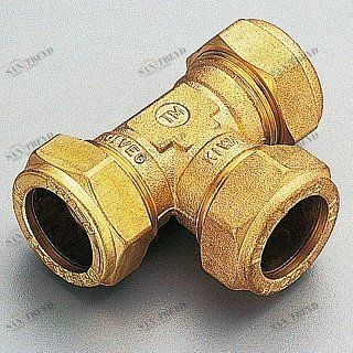 Тройник 28 х 28 х 28 обжим TIEMME 1000060