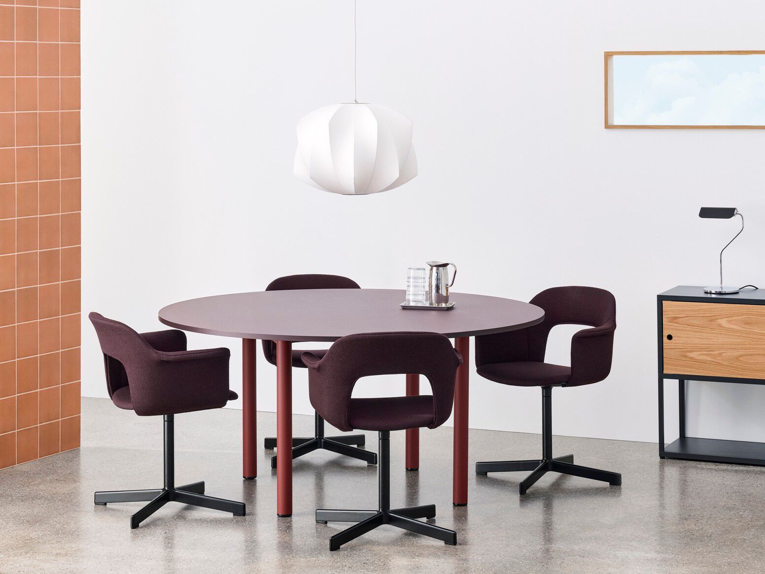 Полипропиленовый стул с подлокотниками с открытой спинкой Hay макет ARCH-00062765 - Вид №20