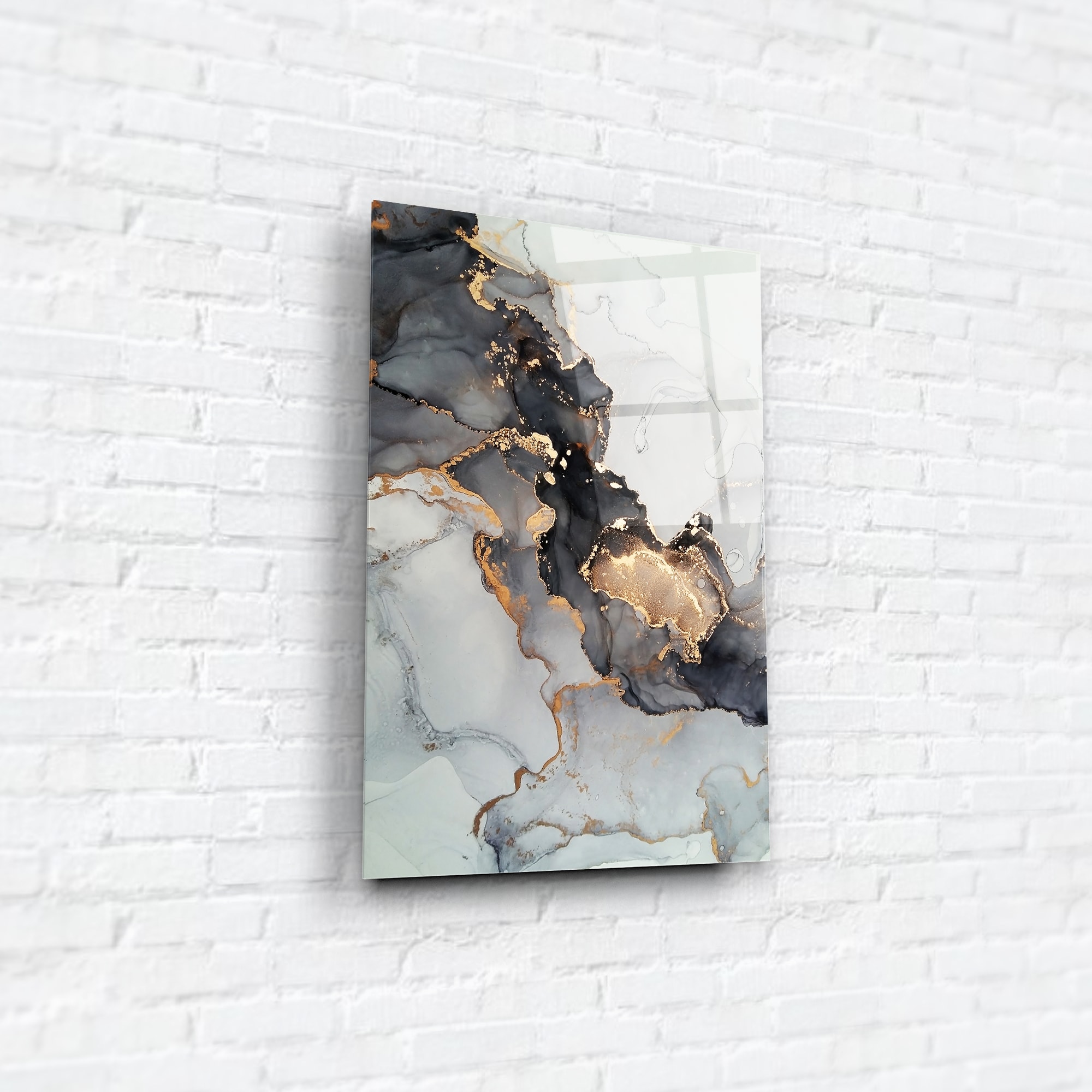 82977336 Картина на стекле «Белый акрил 2» 40x60 см Santreyd  - Вид №3