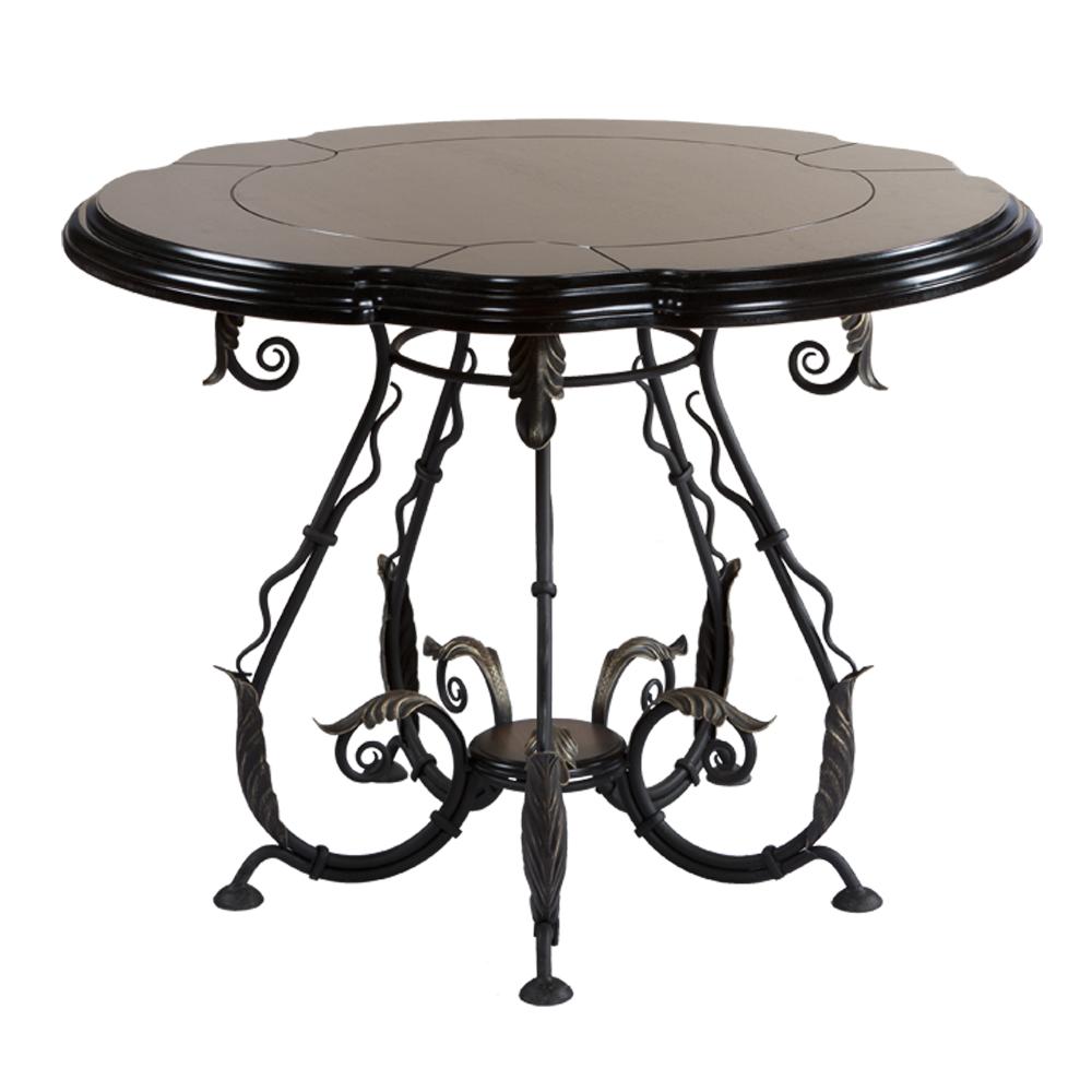 19010 Кованый обеденный стол Аделаида 5 Орех Шоколад Амбер BOGACHO 4627138231418