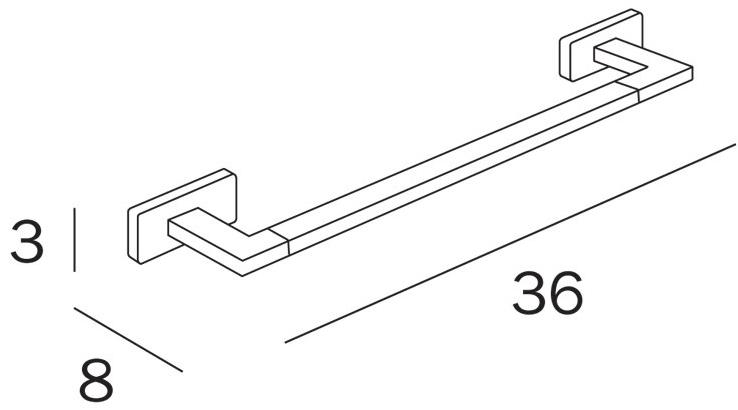 INDA® Вешалка для полотенец из хромированной латуни Lea A1818a/b/c/d - Вид №5