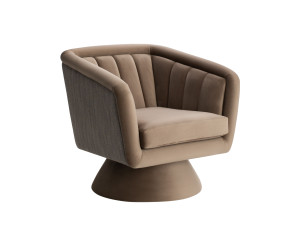 Тканевое вращающееся кресло с подлокотниками