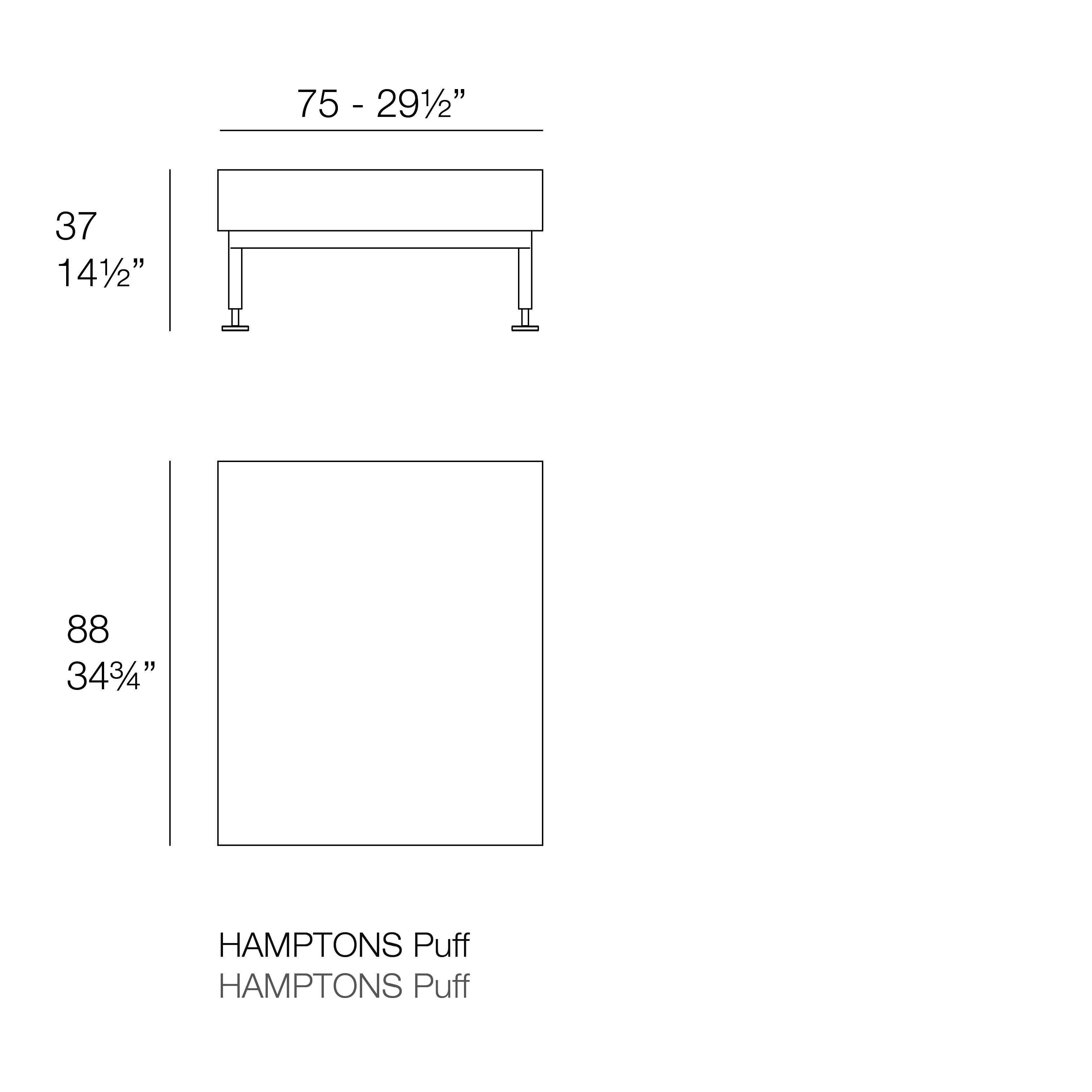 Ткань квадратный сад пуфик Vondom Hamptons ARCH-00105402 - Вид №2