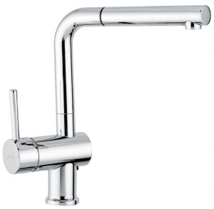 45066CR Emmevi Piper, кухонный смеситель с поворотным изливом и вытяжным носиком, цвет хром