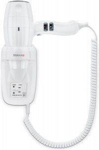 Valera Silent Jet Protect 2000 Shaver White Мод. 586.10 / 044.06 - 2000 Вт - Профессиональный фен с настенным держателем и розеткой для бритвы 55861001