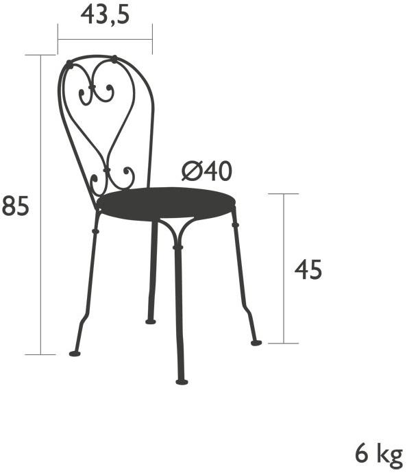 Fermob Штабелируемый садовый стул из стали 1900 2201  - Вид №4