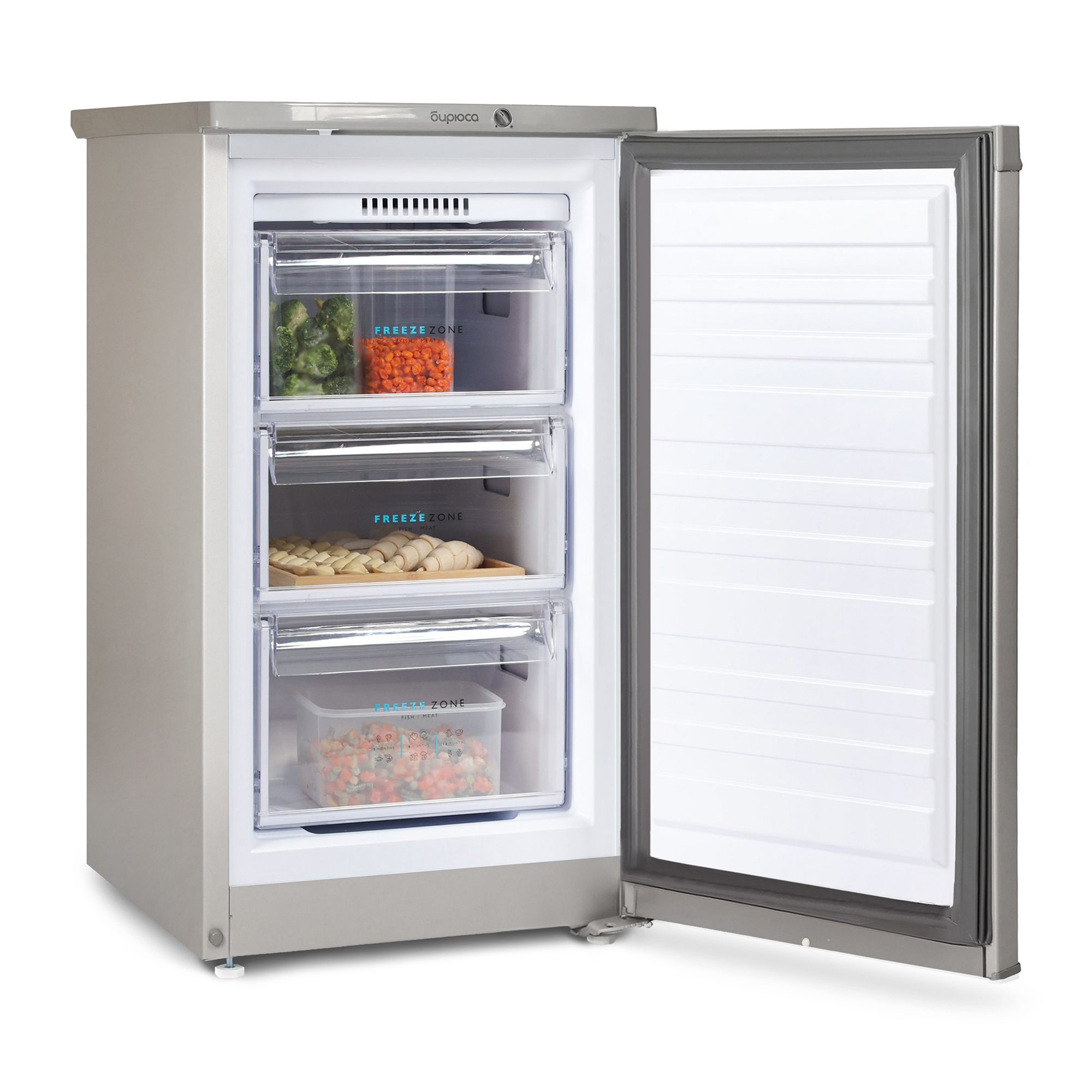 9283687 Морозильный шкаф  БИРЮСА M412 серебристый STDN-0068132 - Вид №4