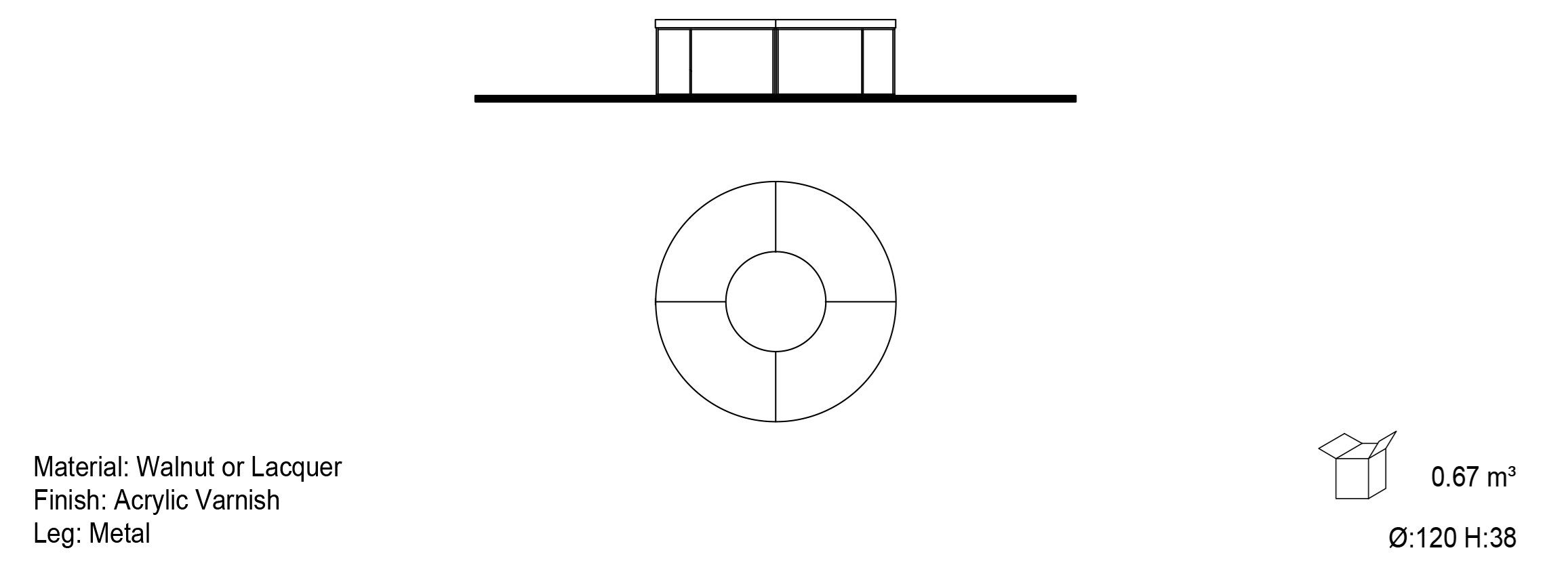 Журнальный столик из шпона Mobi SINI ARCH-00029156 - Вид №2