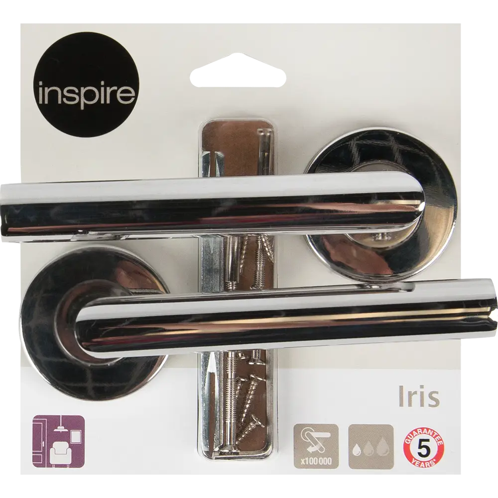 Дверные ручки Inspire Iris сталь без запирания цвет хром 82227129 STLM-2153663  - Вид №4