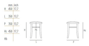 Низкий мягкий стул из бука