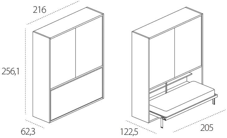 CLEI Выдвижная односпальная кровать из меламина Kali sun-id-1499384 - Вид №11