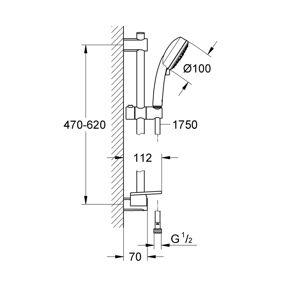 Душевой гарнитур Grohe Vitalio Comfort 3 режима цвет хром 14227943 STLM-2069068 Vitalio Comfrot - Вид №8