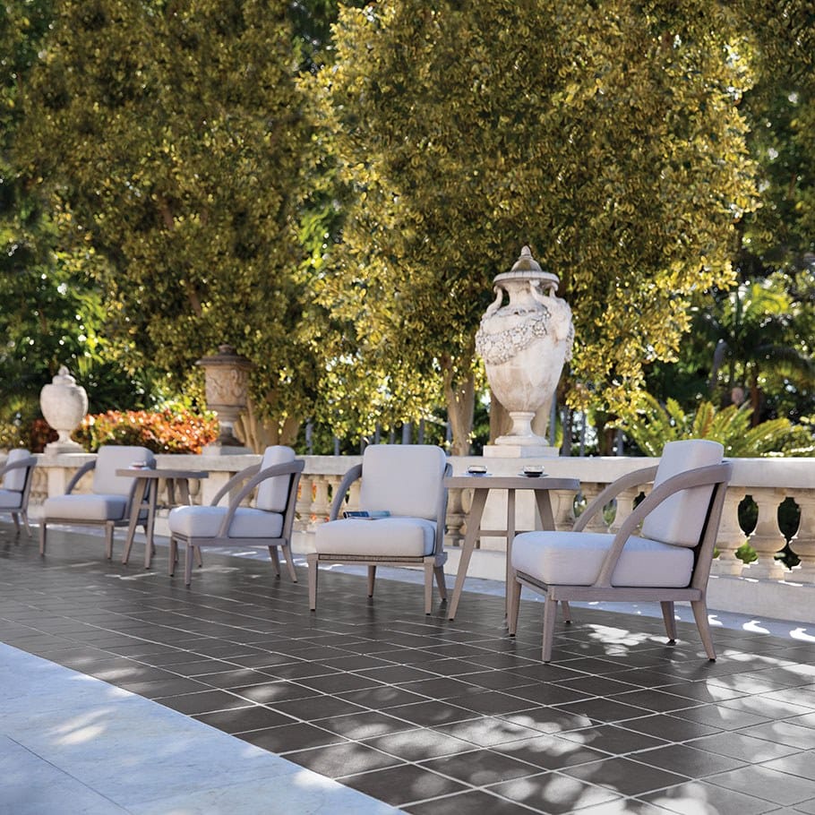 Круглый стол из тикового дерева с керамической вставкой JANUS et Cie Альпинарий ARCH-00019870 - Вид №3