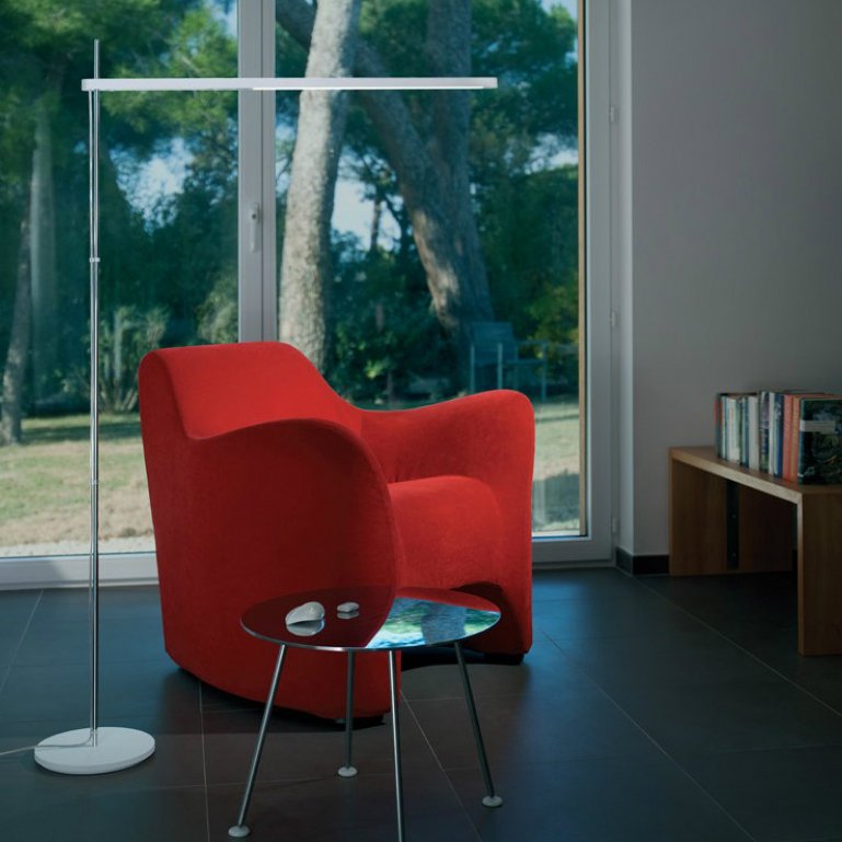 Торшер белый 139х85 см Talak lettura Fluo 0684010A ARTEMIDE  00-3882418 Бежевый;белый  - Вид №3