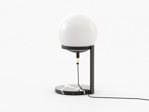 Настольная лампа из нержавеющей стали и стекла