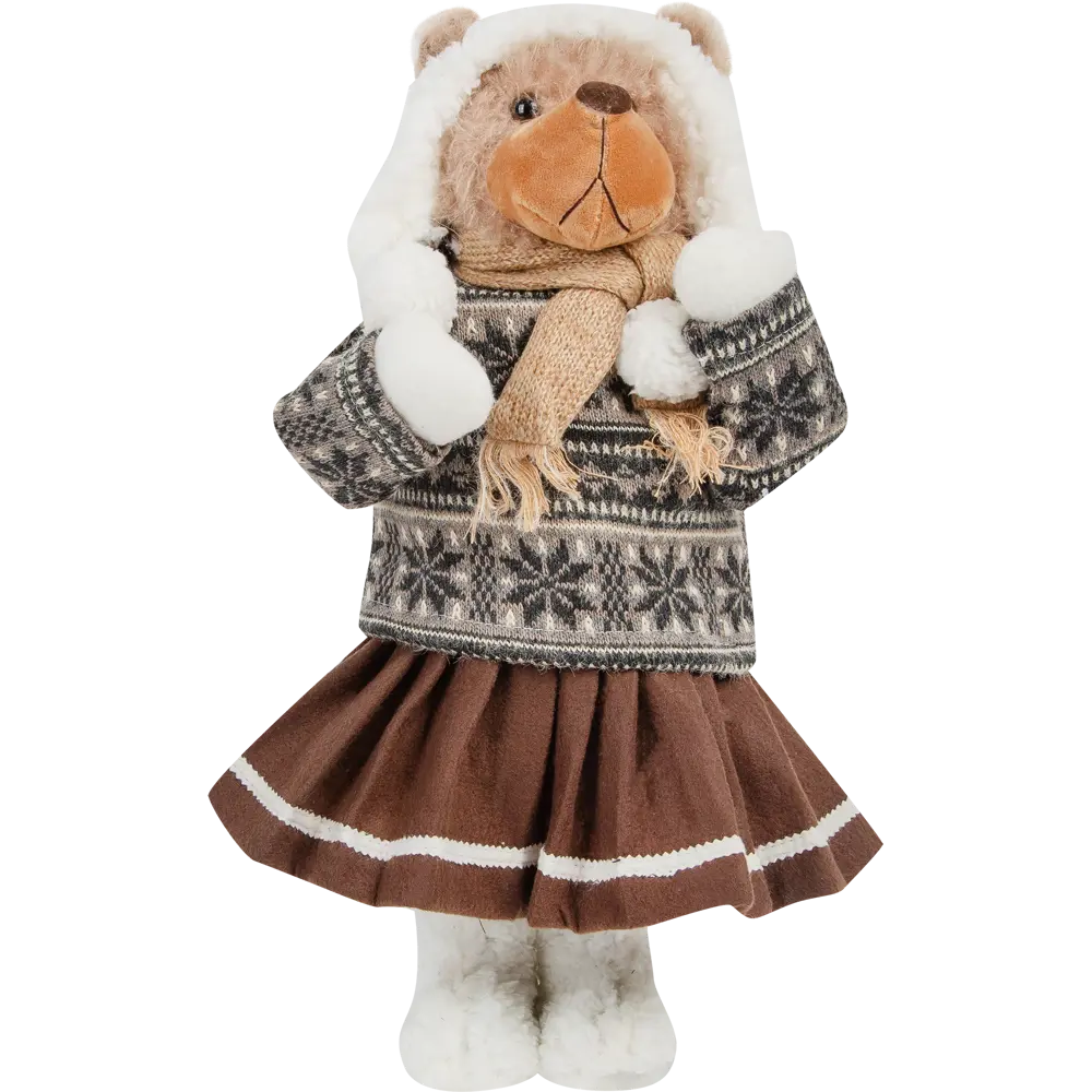 Фигурка декоративная «Мишка в свитере», 55 см, пластик, цвет серебристый RELANCE STLM-2098713 - Вид №2