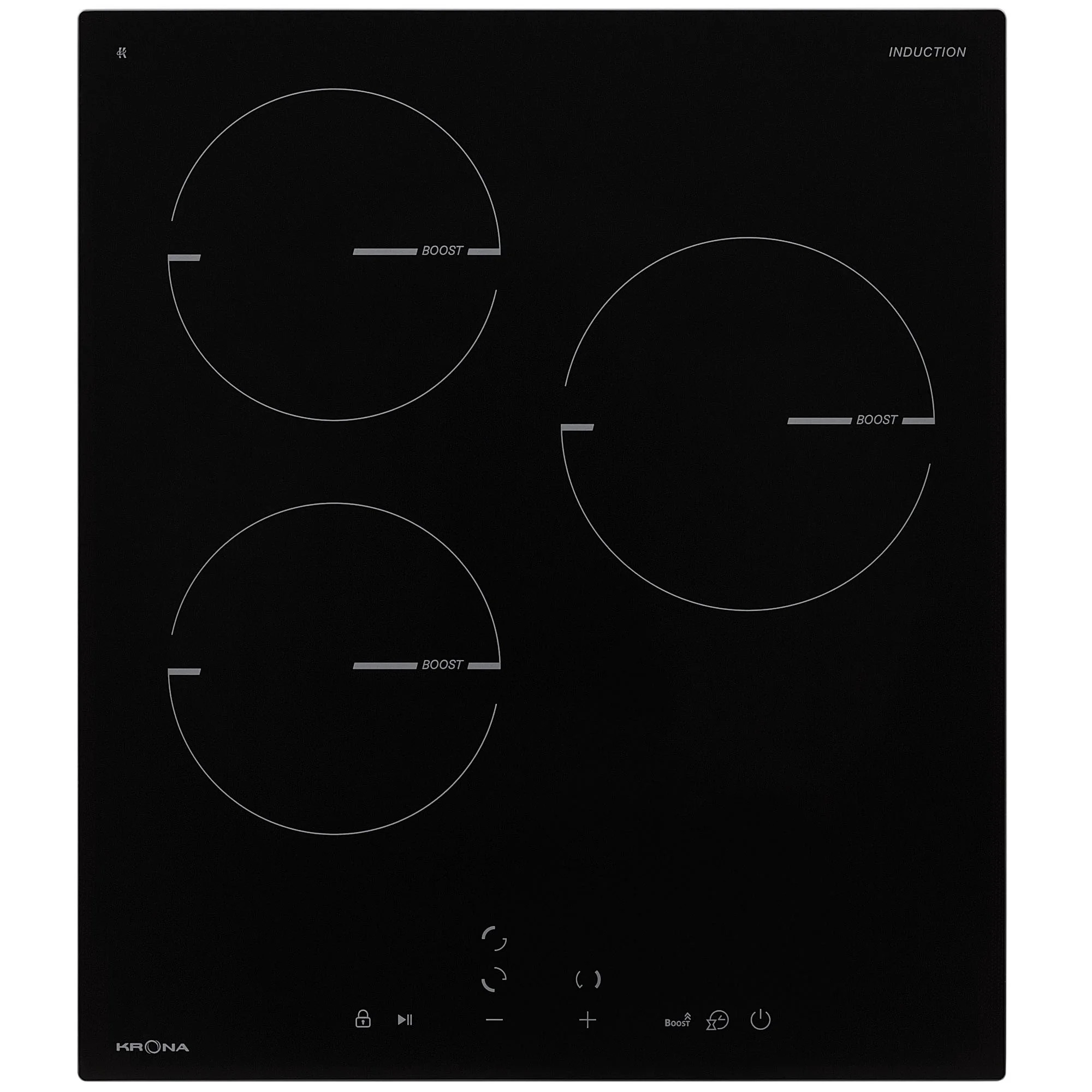 9071529 Индукционная варочная поверхность KRONA MAGIER 45 BL 3BTK KRONA1 STDN-0059045