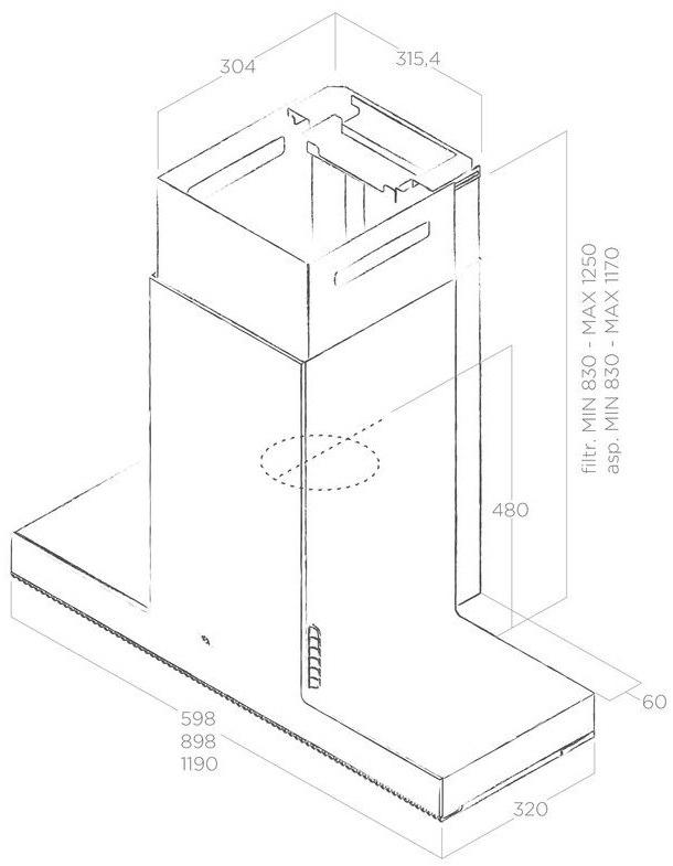 Elica Настенная вытяжка со встроенным освещением класса а sun-id-1426615 - Вид №6