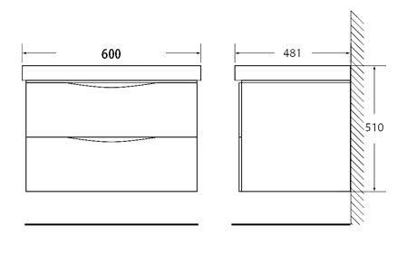 Мебель для ванной BelBagno FLY-600-2C-SO-RG-P - Вид №2
