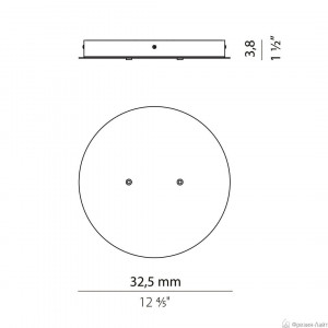 Panzeri XM03330.522.0002 Canopy for 2 fix. titan потолочный