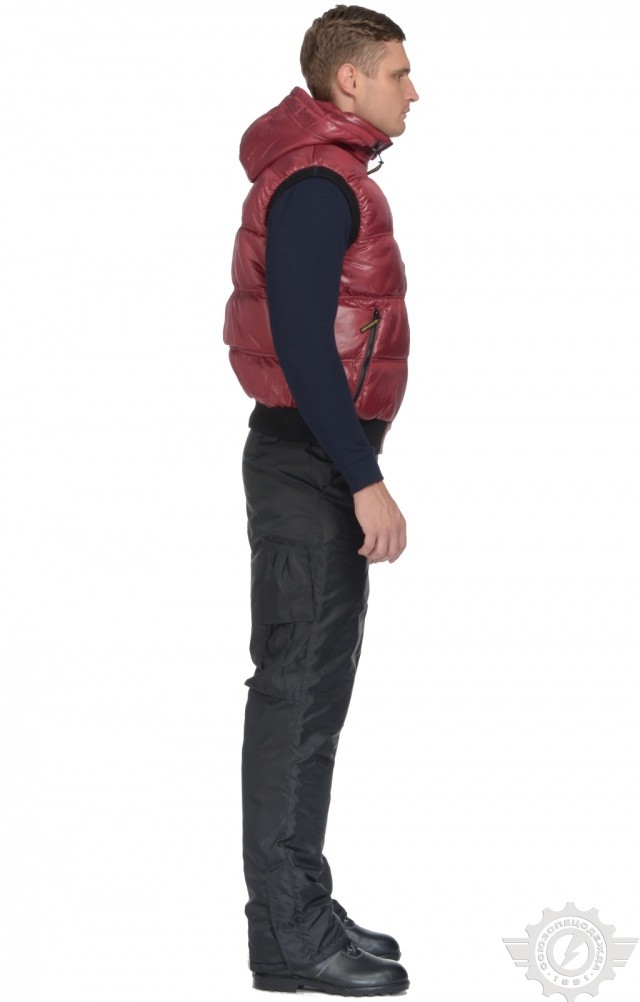61197 Жилет "Комфорт" зимний бордо  Зимняя спецодежда  размер 44-46/170-176  - Вид №9