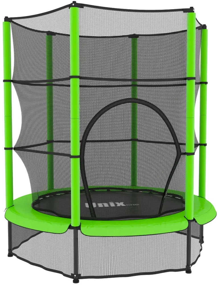 91248156 Батут с защитной сеткой Unix line tr46gre kids 140 см x 130 см STLM-0956958