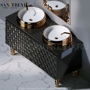 T291L140.GN Столешница для тумбы C291M2L140 черный мрамор A. e T. Italia CLASS