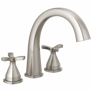 T27776-SS Отделка римской ванны с тремя отверстиями Delta Faucet Stryke Нержавеющая сталь