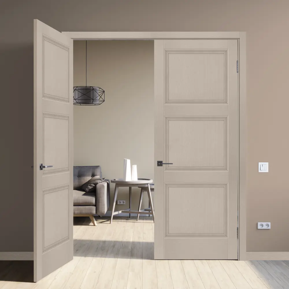 Комплект двери Трилло глухая 60x200 см Hardflex цвет ясень элегант с добором 200 мм МАРИО РИОЛИ STLM-2033083 - Вид №3