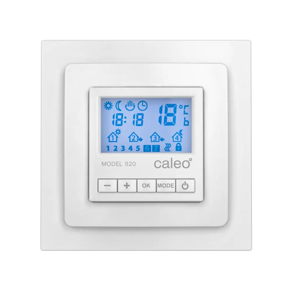Цифровой терморегулятор Caleo 920 для систем обогрева с адаптерами 18203375 STLM-0009983