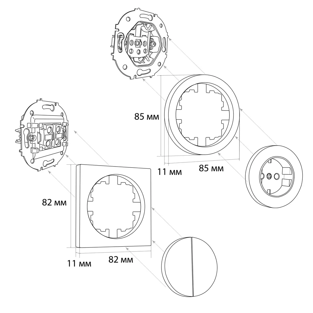 Розетка TC+USB встраиваемая Osen цвет черный 89424788 STLM-2037905 LEZARD - Вид №7