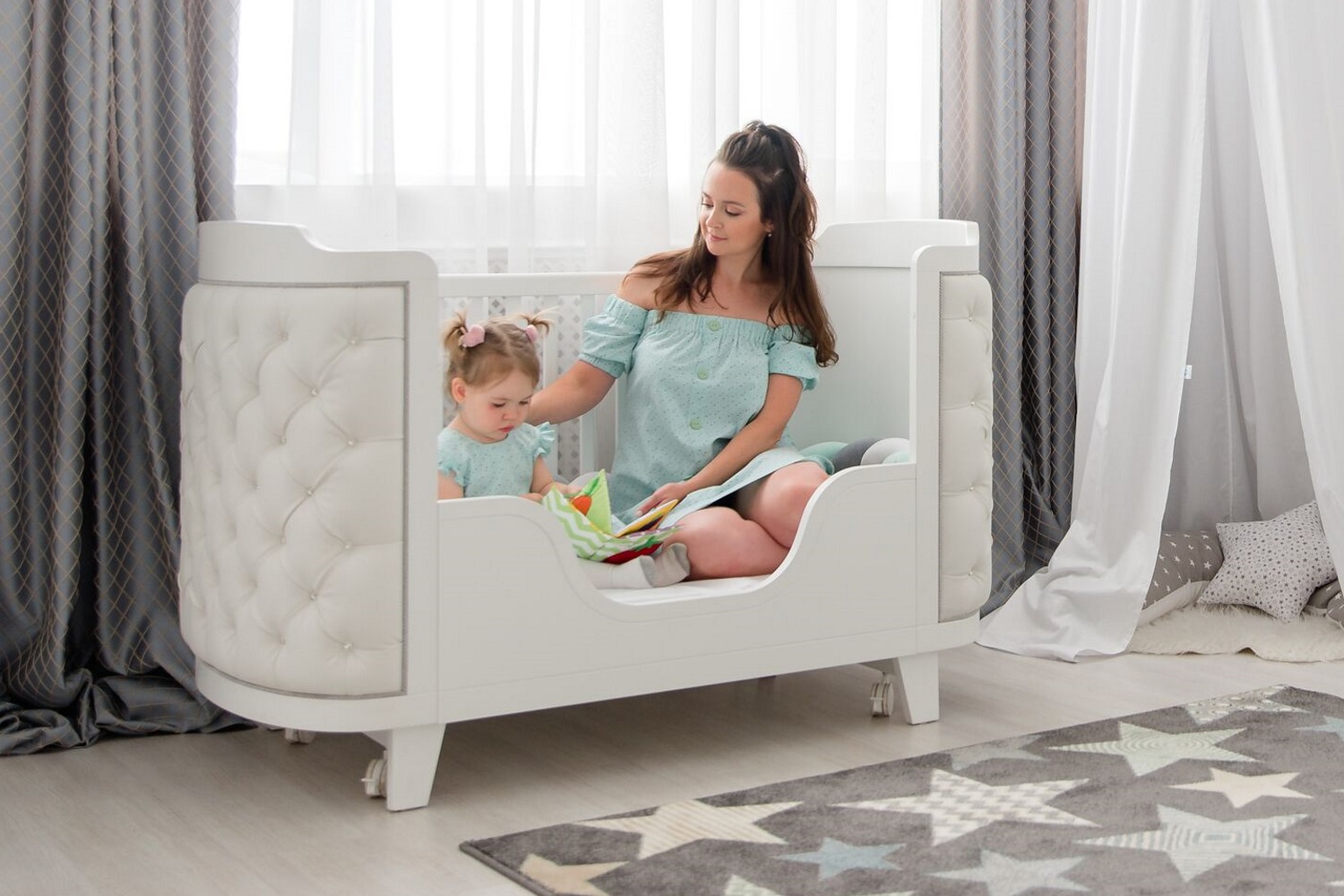 Бортик для кроватки белый Elegance ELLIPSE ELLIPSE ELEGANCE 00-3951279 Белый Santreyd  - Вид №2